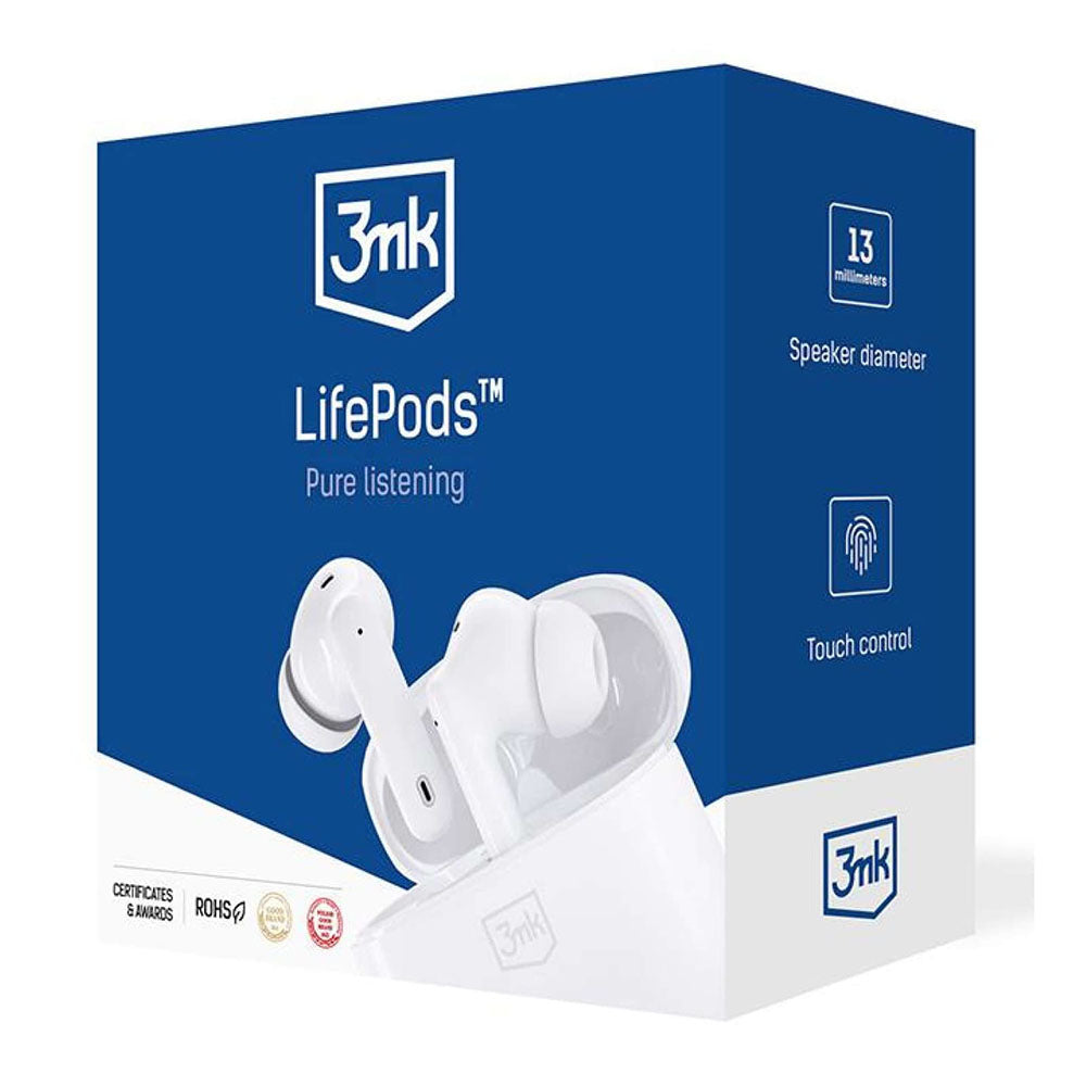 Bluetooth-handsfree 3MK LIFEPODS, TWS, ANC, Vit