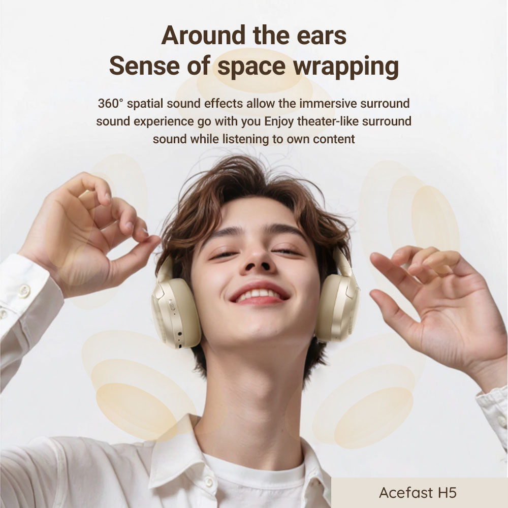 Handsfree Bluetooth Acefast H5, A2DP, ANC, Vit