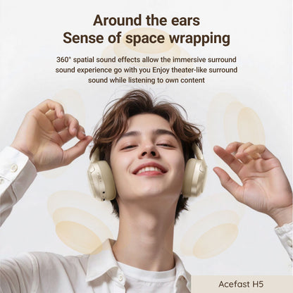 Handsfree Bluetooth Acefast H5, A2DP, ANC, Vit