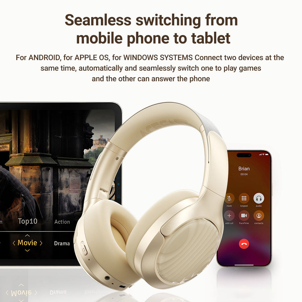Handsfree Bluetooth Acefast H5, A2DP, ANC, Vit