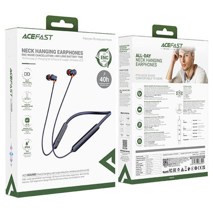 Handsfree Bluetooth Acefast N2, A2DP, Svart