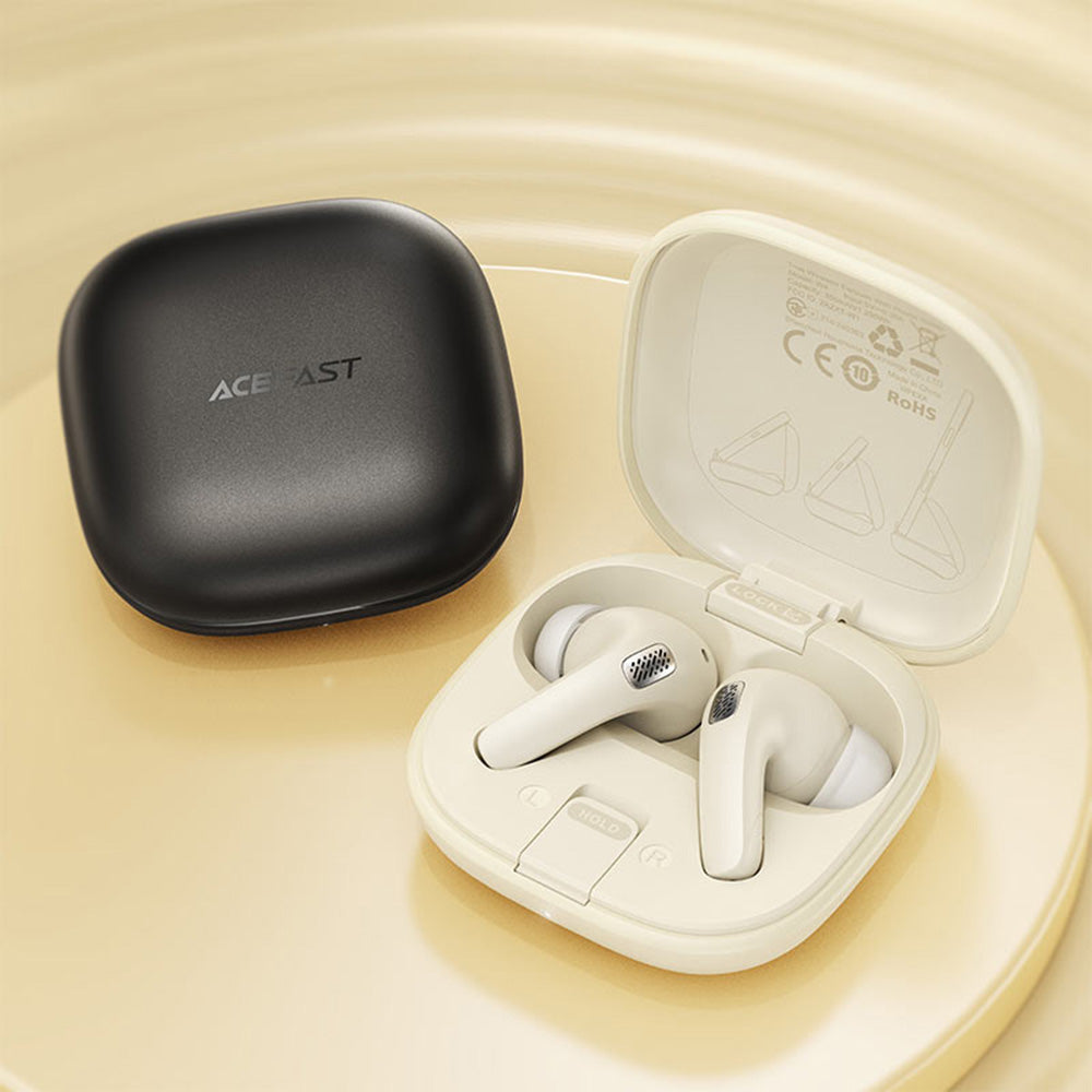 Handsfree Bluetooth Acefast W4, TWS, Beige