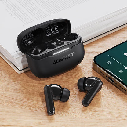 Handsfree Bluetooth Acefast W5, TWS, ANC, Svart