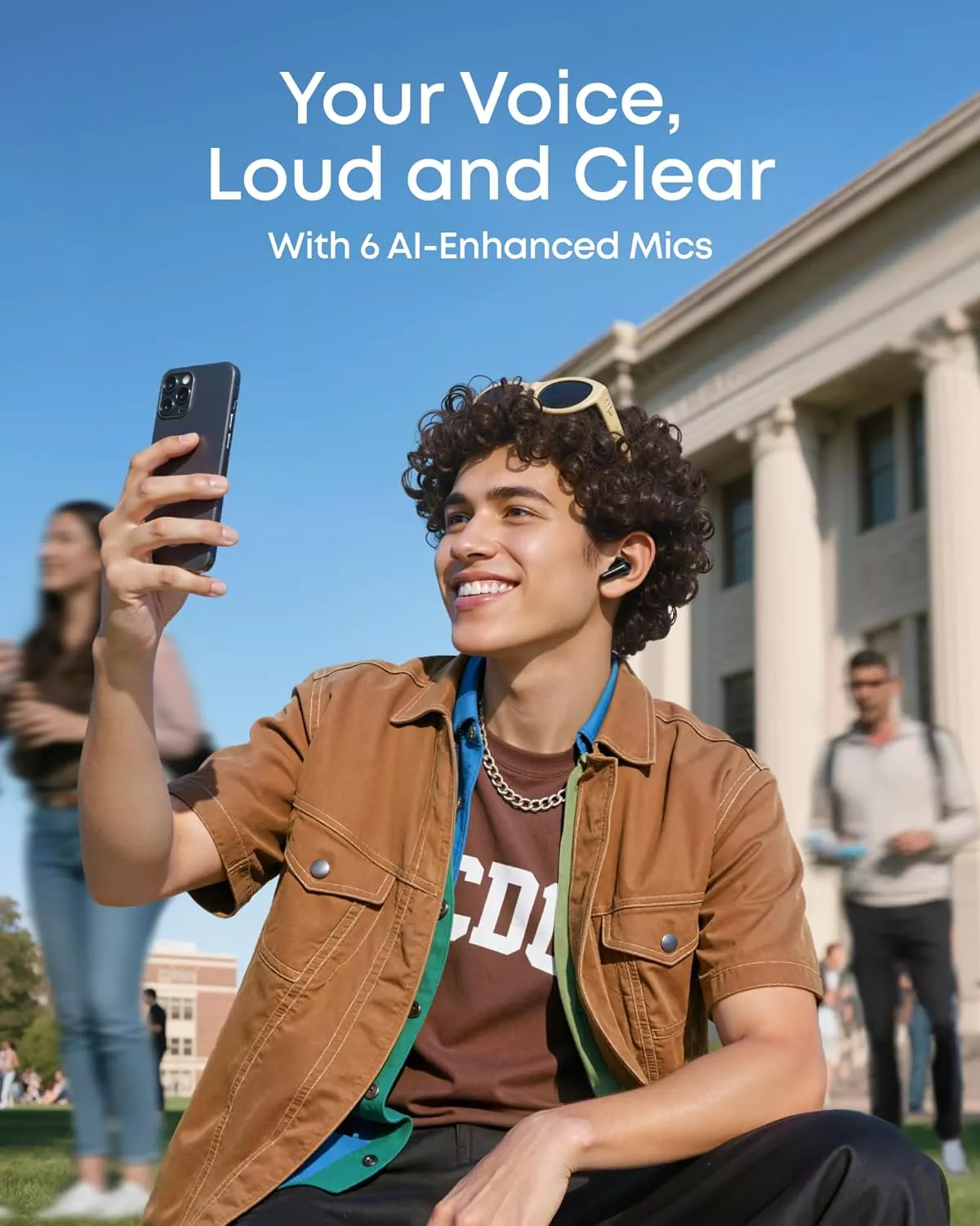 Handsfree Bluetooth Anker SoundCore R60i, TWS, ANC, Svart D1202G11