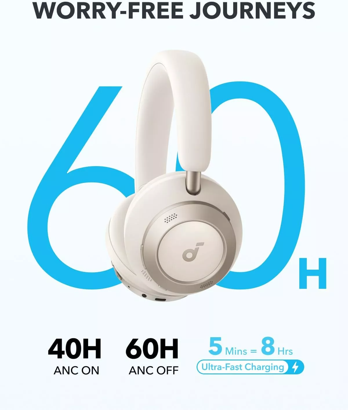 Handsfree Bluetooth Anker SoundCore Space One Pro, A2DP, ANC, Vit A3062G21