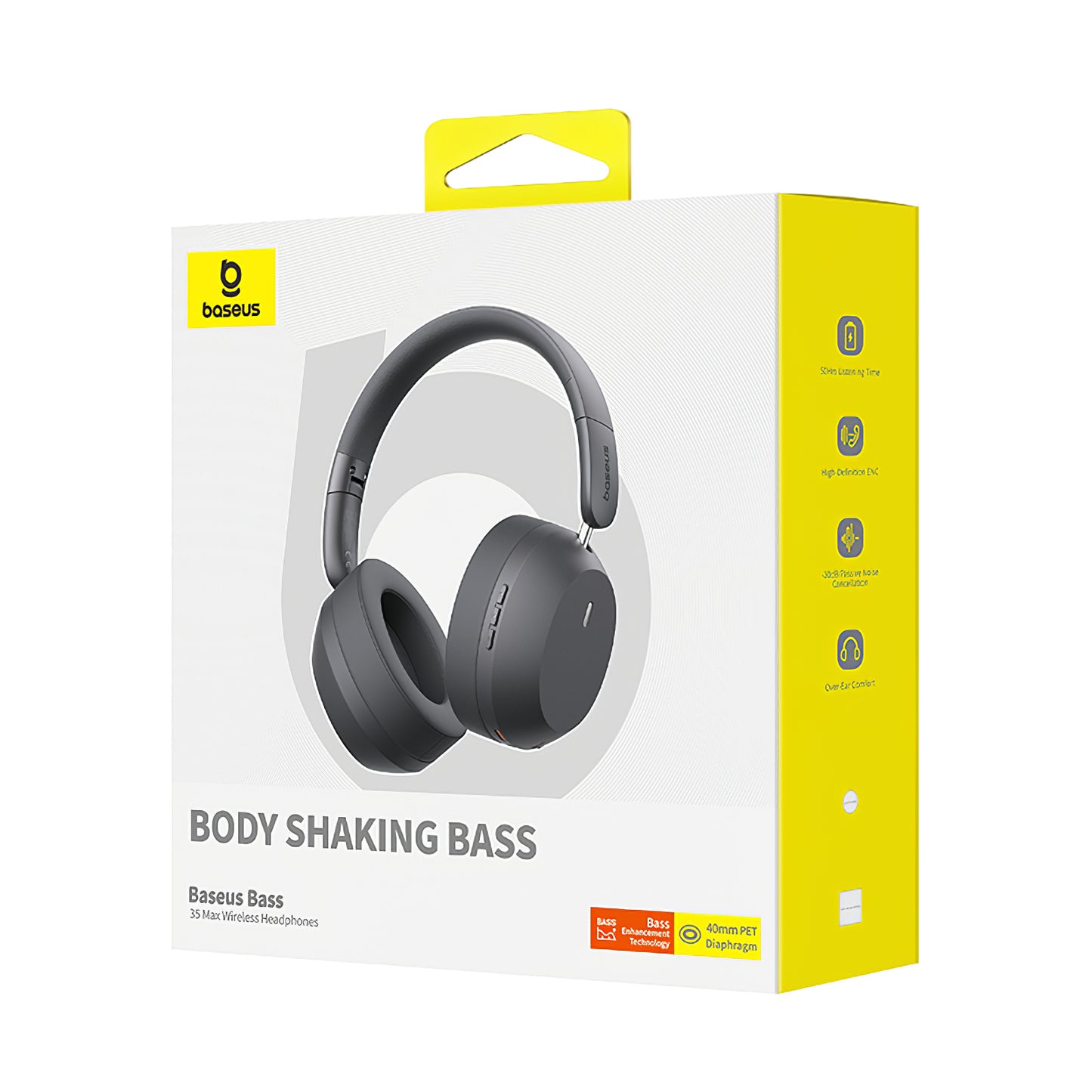 Handsfree Bluetooth Baseus Bass 35 Max, A2DP, Grå A00070800821-00