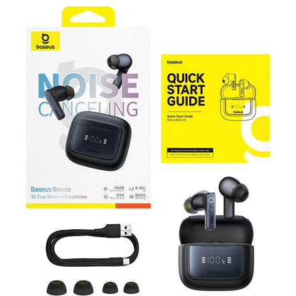 Handsfree Bluetooth Baseus Bowie 35, TWS, Svart A00073800123-00