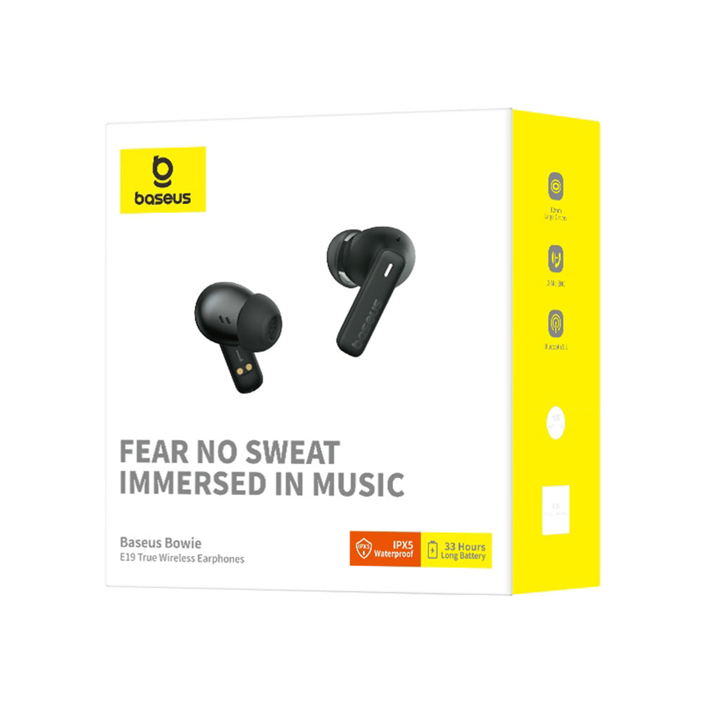 Handsfree Bluetooth Baseus Bowie E19, TWS, Svart A00069600113-00