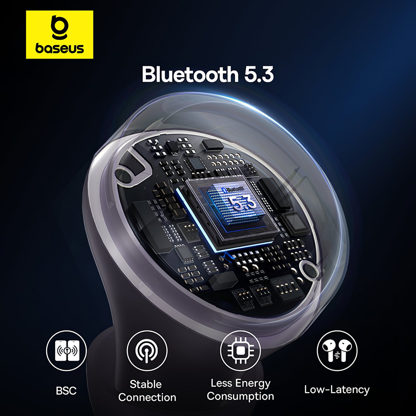Handsfree Bluetooth Baseus Bowie E18, TWS, Svart A00023800123-00 