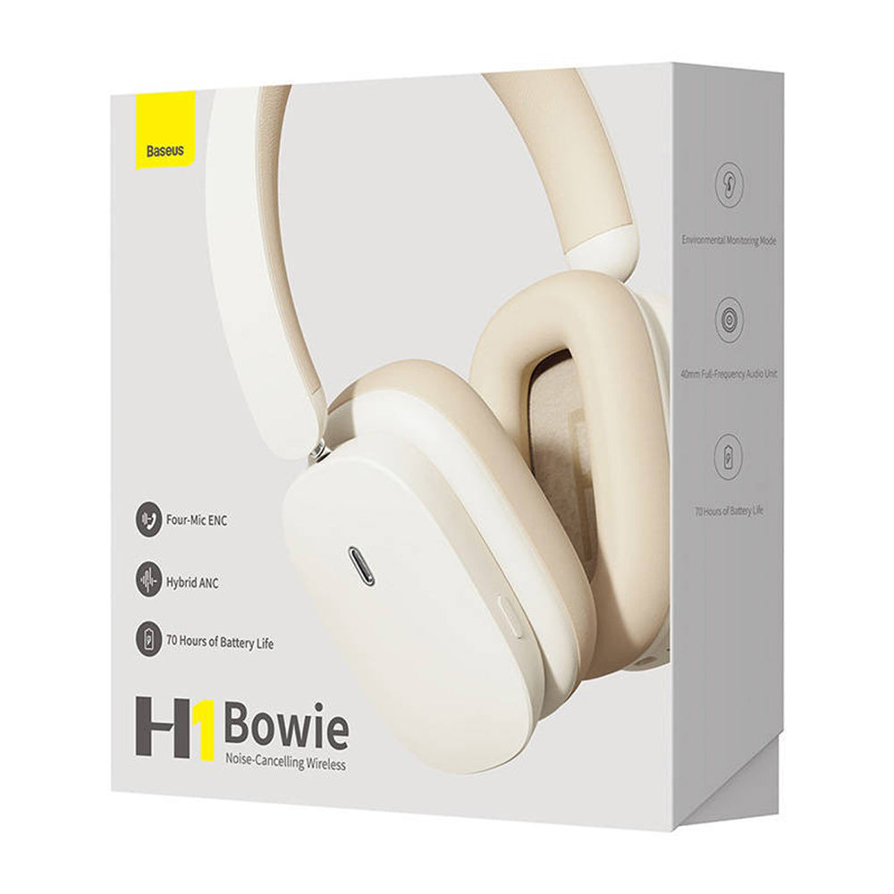 Handsfree Bluetooth Baseus Bowie H1, A2DP, ANC, Kräm NGTW230202