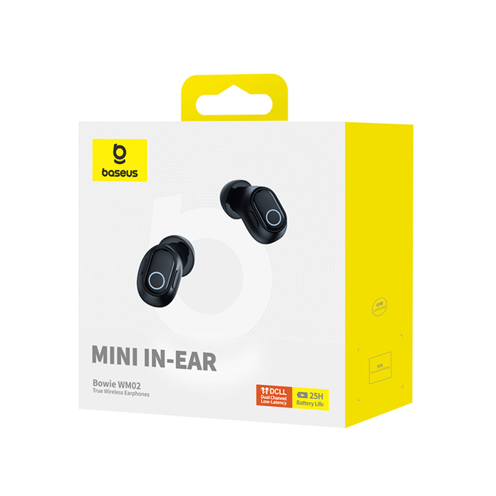 Handsfree Bluetooth Baseus Bowie WM02, TWS, Svart NGTW370201
