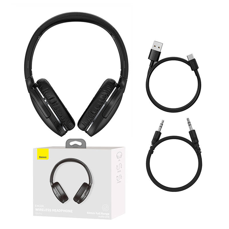 Handsfree Bluetooth Baseus Encok D02 Pro, MultiPoint, A2DP, Svart NGTD010301 