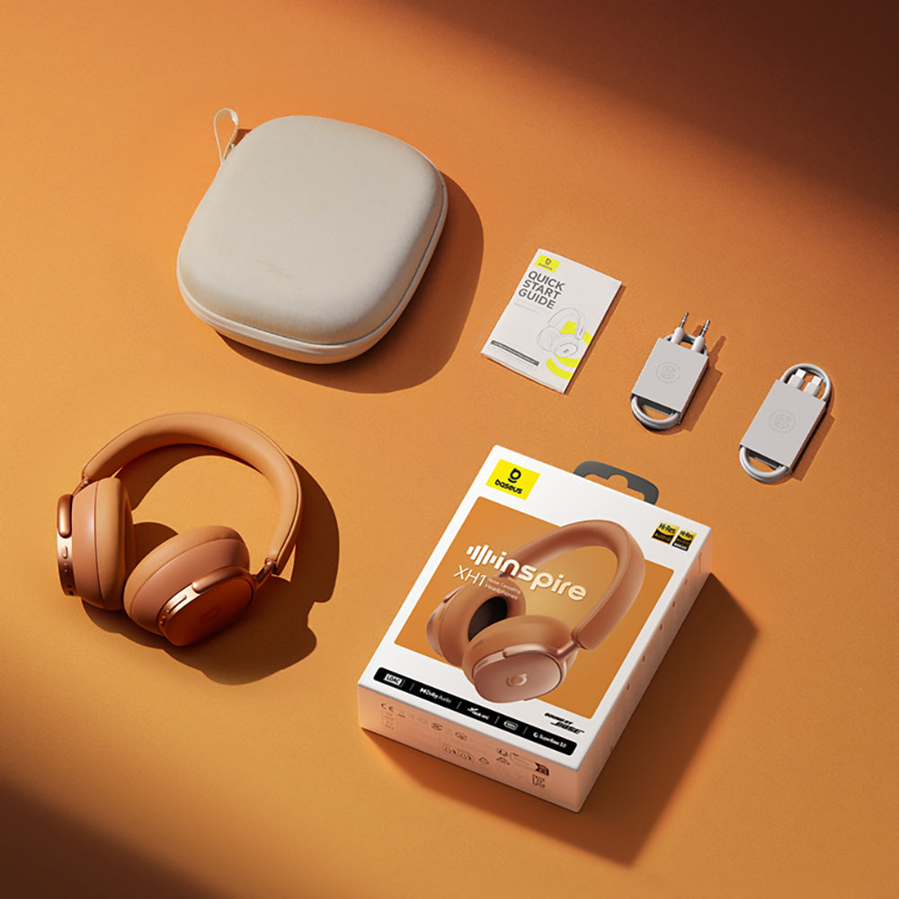 Handsfree Bluetooth Baseus Inspire XH1 Sound by Bose, A2DP, ANC, Korallorange A0203600