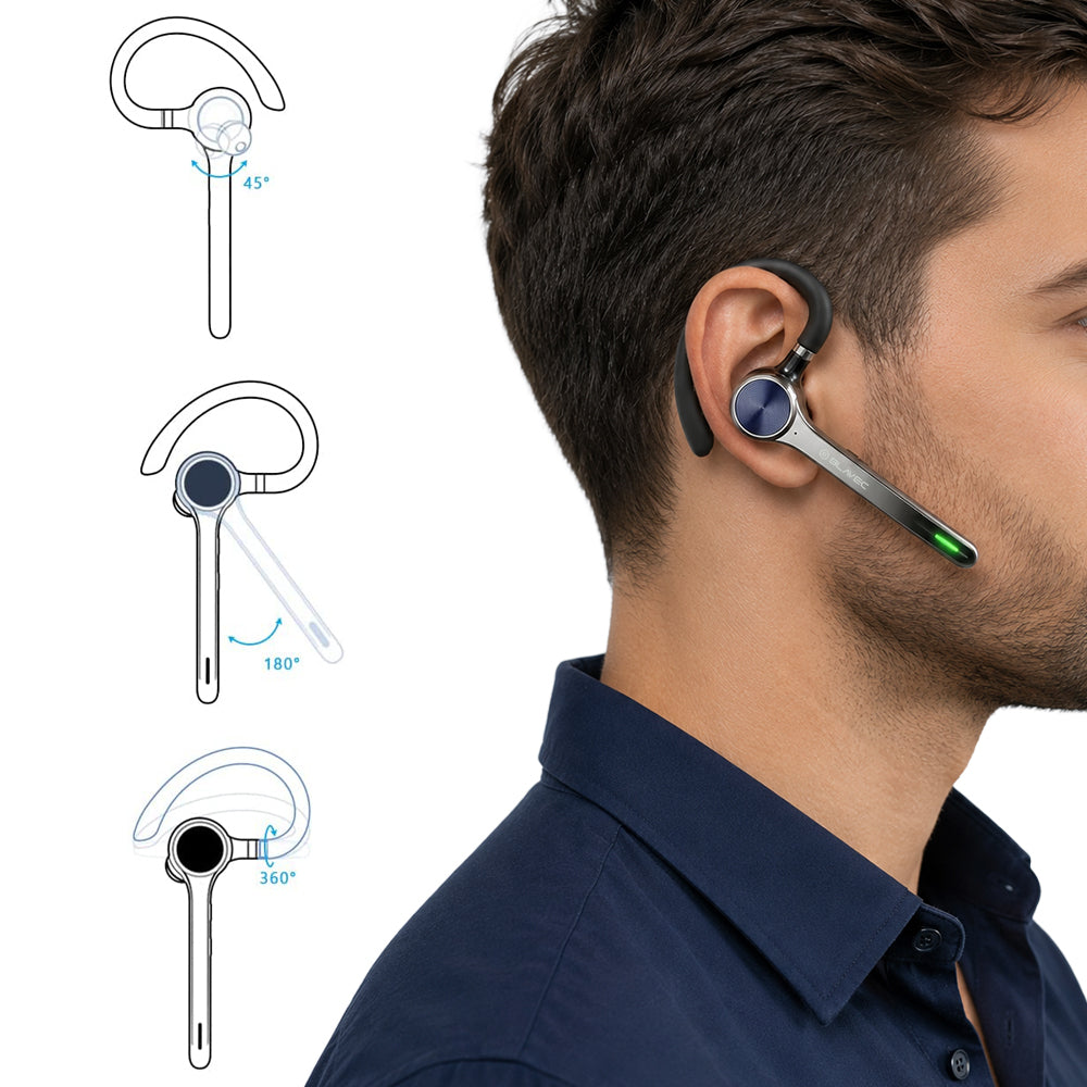 Blavec Talk 1 Bluetooth-headset, MultiPoint, A2DP, svart