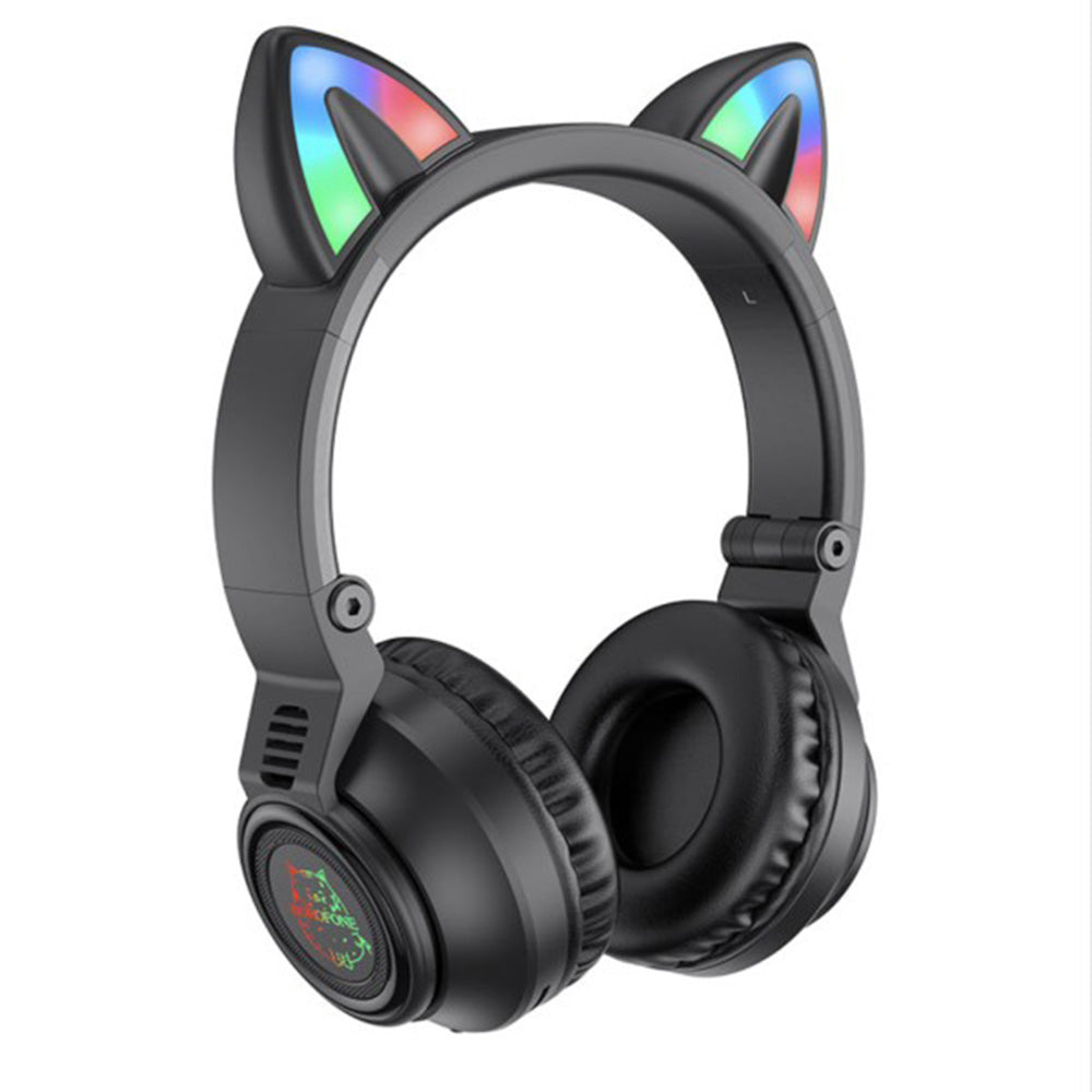 Handsfree Bluetooth Borofone BO18 Cat Ear, A2DP, Svart