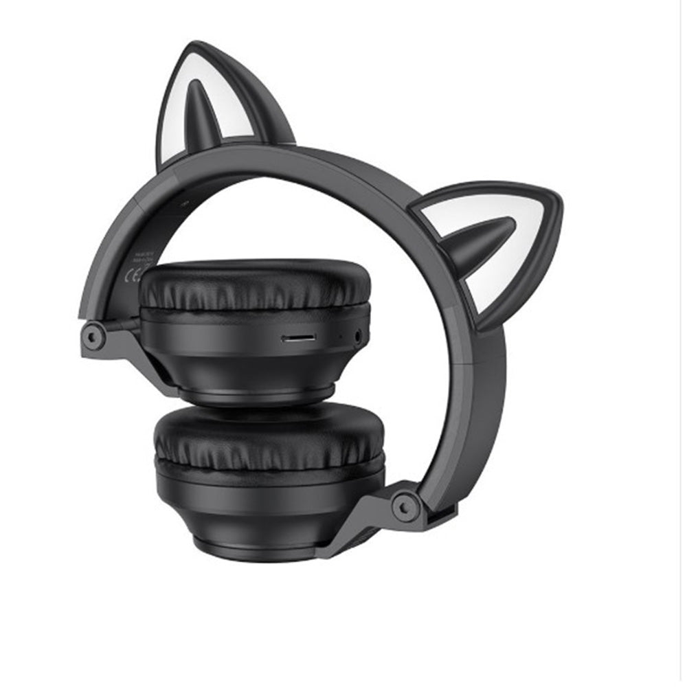 Handsfree Bluetooth Borofone BO18 Cat Ear, A2DP, Svart