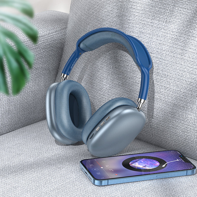 Bluetooth-handsfree Borofone BO22 Elegant, A2DP, blå
