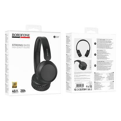 Bluetooth-handsfree Borofone BO37 Marvellous, A2DP, Svart