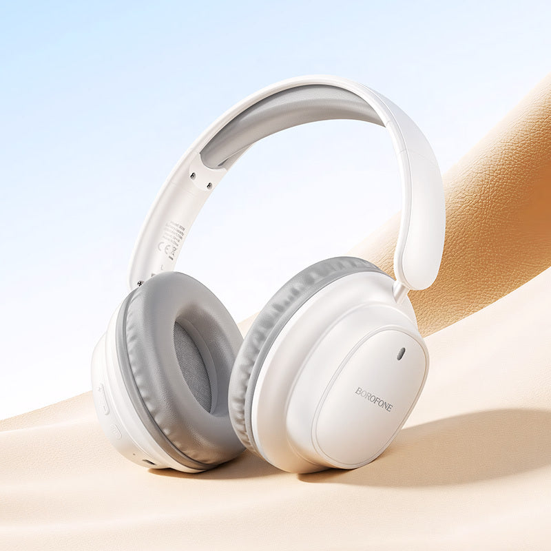 Bluetooth-handsfree Borofone BO39 Melotide, A2DP, vit
