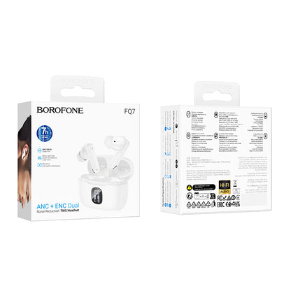 Handsfree Bluetooth Borofone FQ7 Treasure, TWS, ANC, MultiPoint, Vit