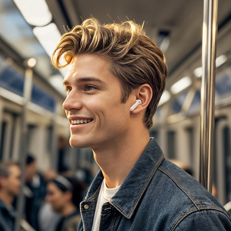 Handsfree Bluetooth Borofone FQ7 Treasure, TWS, ANC, MultiPoint, Vit