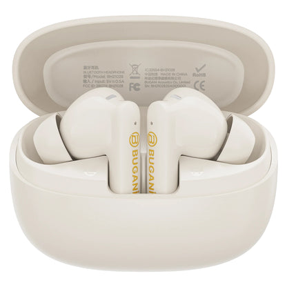 Bluetooth-handsfree Bugani Freebuds B20, TWS, ANC, Ljusgräddfärg