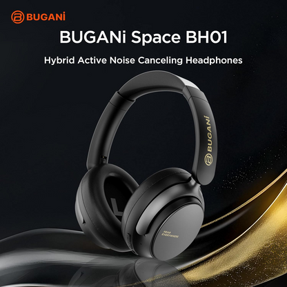 Bluetooth-handsfree Bugani Space BH01, MultiPoint, A2DP, ANC, Svart