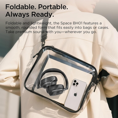 Bluetooth-handsfree Bugani Space BH01, MultiPoint, A2DP, ANC, Svart