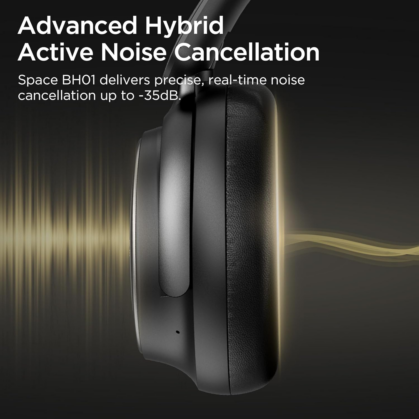 Bluetooth-handsfree Bugani Space BH01, MultiPoint, A2DP, ANC, Svart