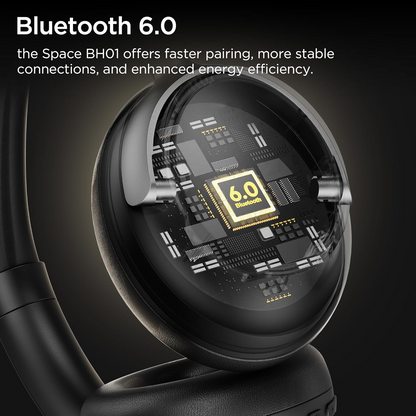 Bluetooth-handsfree Bugani Space BH01, MultiPoint, A2DP, ANC, Svart