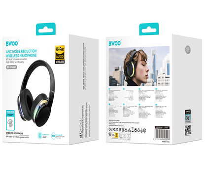 Bluetooth-handsfree BWOO BO-BW587, A2DP, ANC, Svart