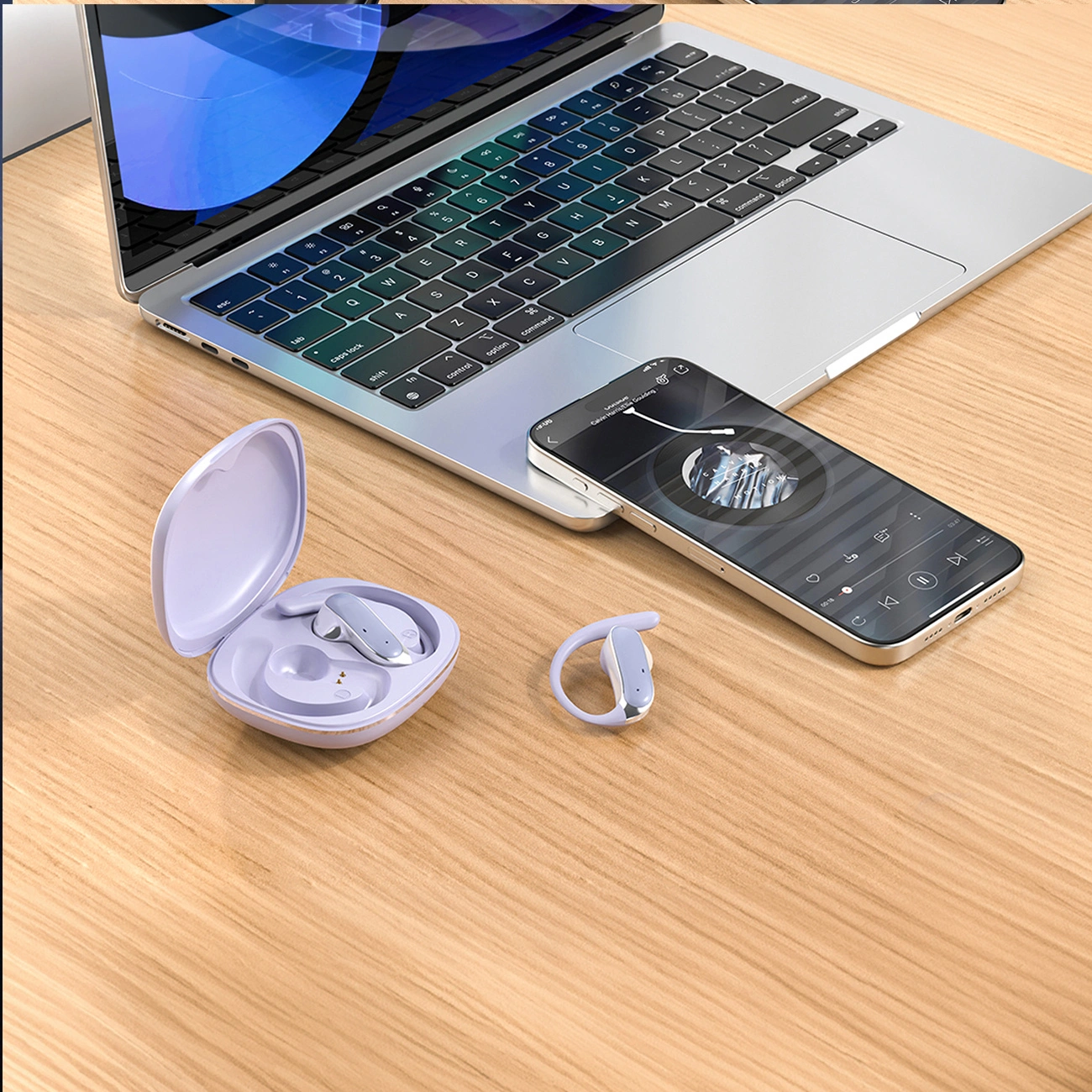 Bluetooth-handsfree Dudao U17Z, TWS, Lila