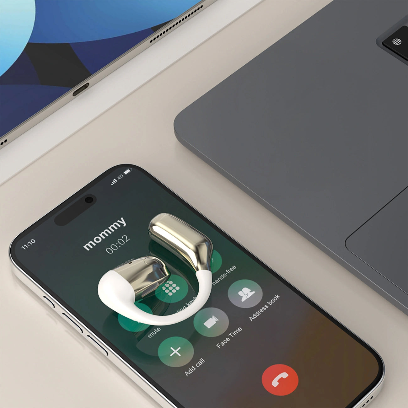 Handsfree Bluetooth Dudao U4Pro, A2DP, Guldbeige