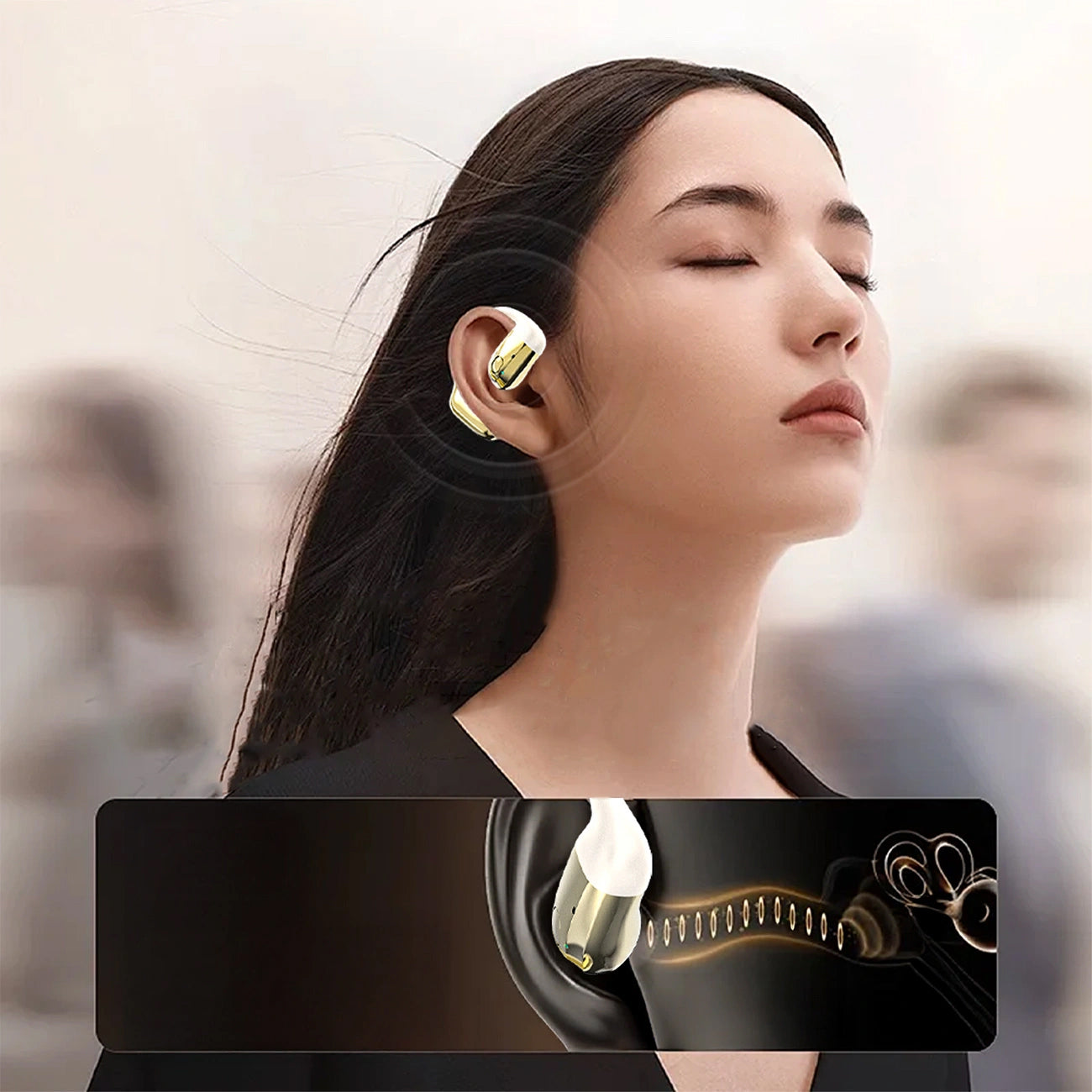Handsfree Bluetooth Dudao U4Pro, A2DP, Guldbeige