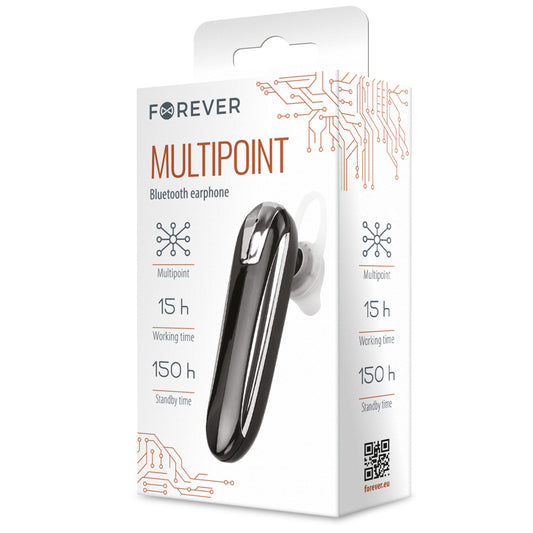 Handsfree Bluetooth Forever FBE-01, MultiPoint, Svart 