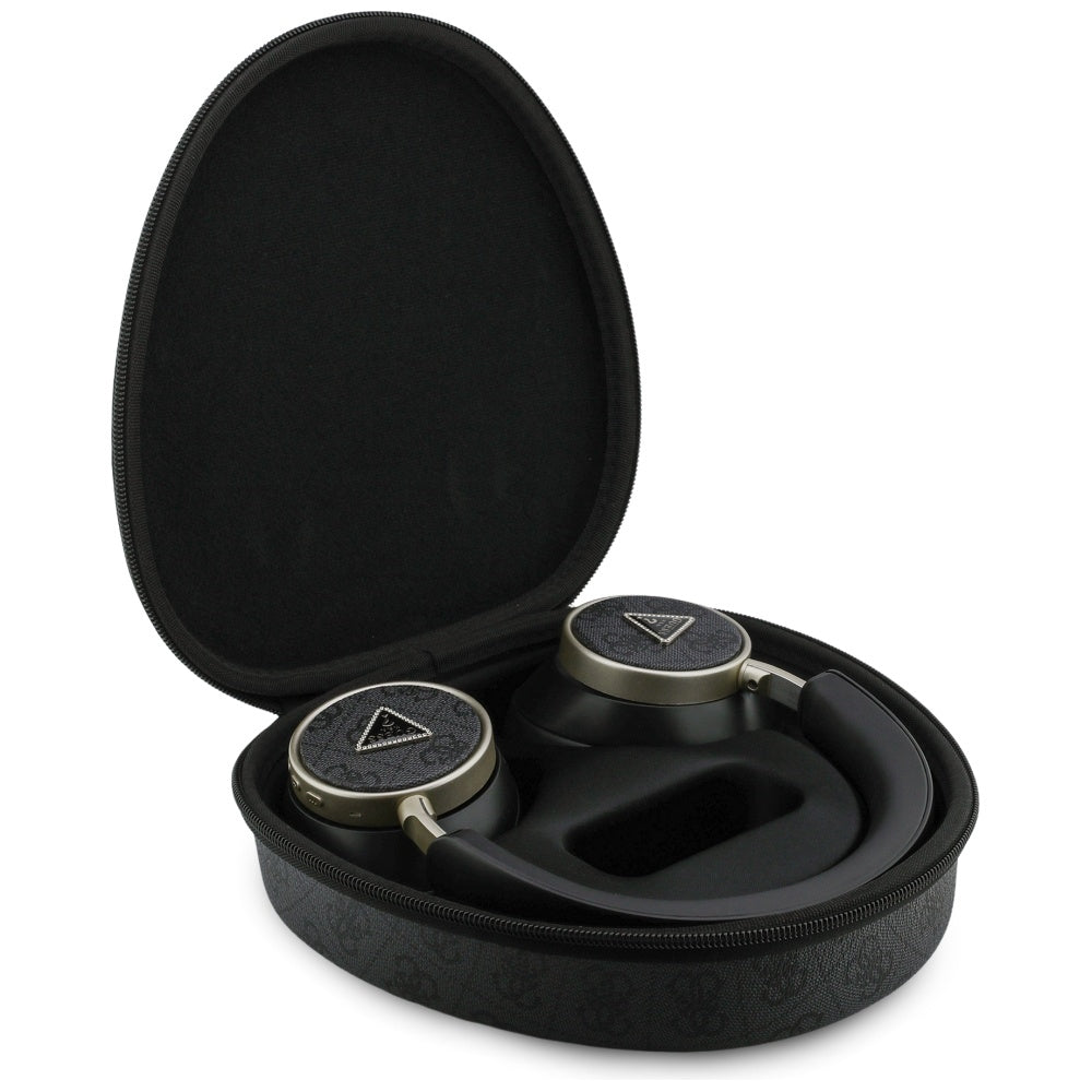 Handsfree Bluetooth Guess 4G Gold Triangle Logo, A2DP, Black