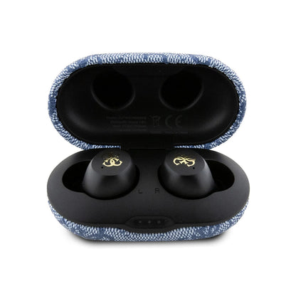 Handsfree Bluetooth Guess 4G Metal, TWS, Blå