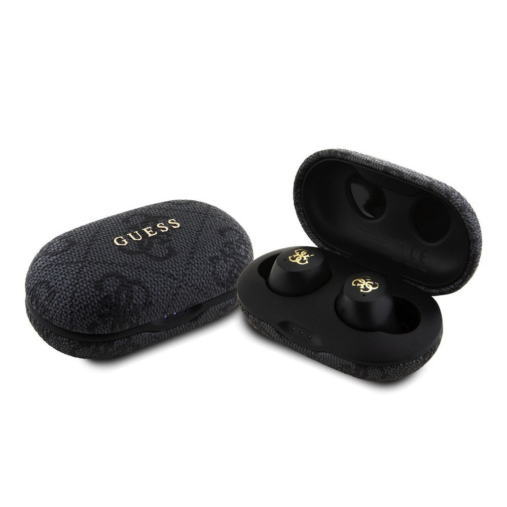 Handsfree Bluetooth Guess 4G Metal, TWS, Svart