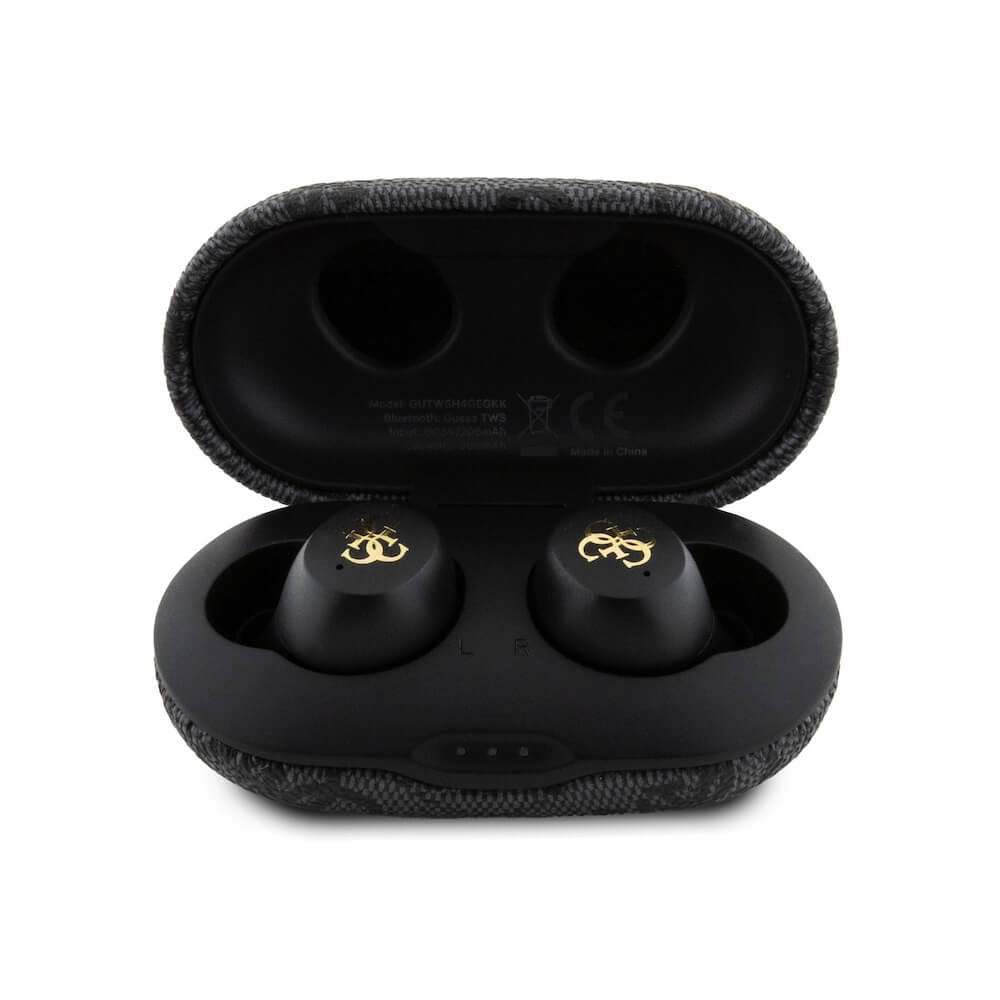 Handsfree Bluetooth Guess 4G Metal, TWS, Svart