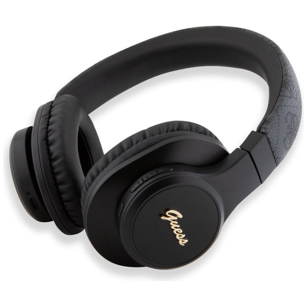 Handsfree Bluetooth Guess 4G Tone on Tone Script Logo, A2DP, Svart
