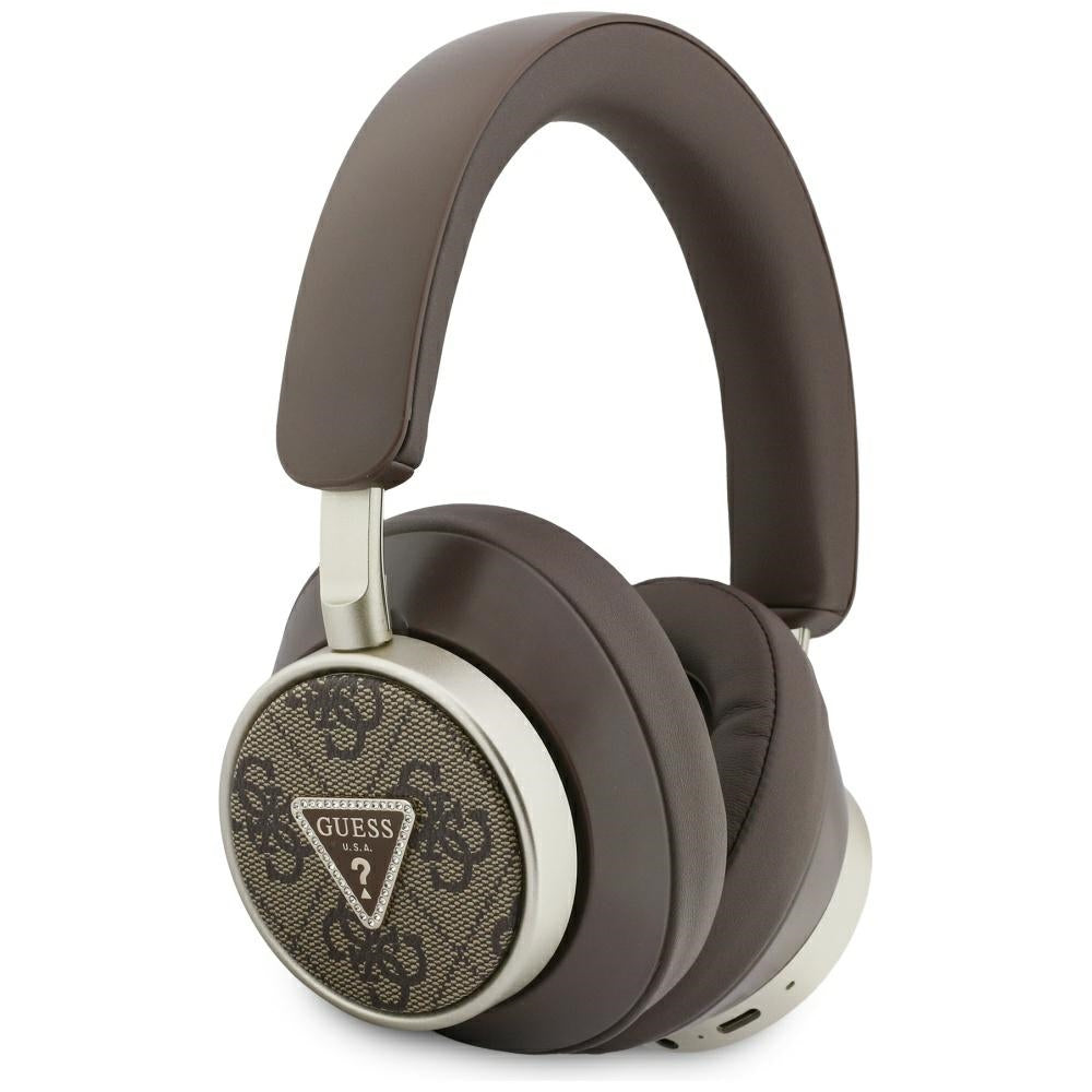 Handsfree Bluetooth Guess 4G Guldtriangellogotyp, A2DP, Brun