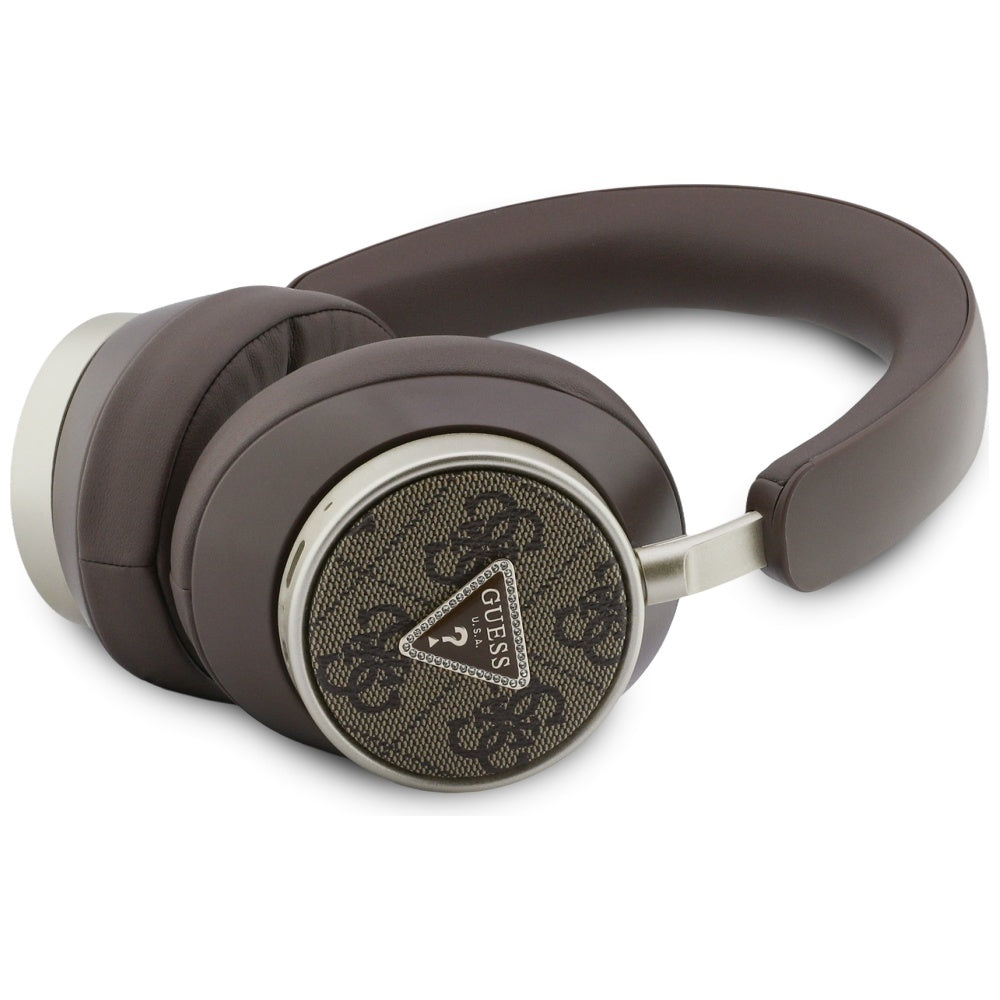 Handsfree Bluetooth Guess 4G Guldtriangellogotyp, A2DP, Brun