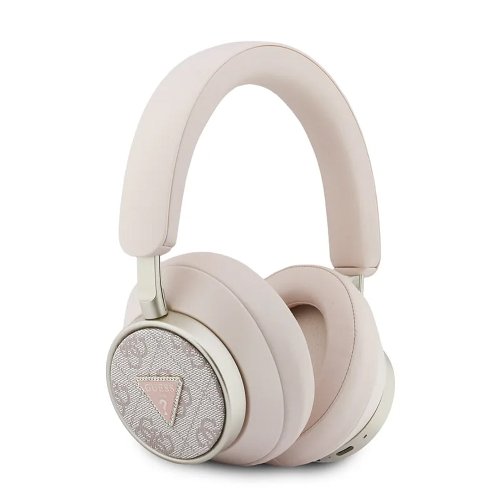 Handsfree Bluetooth Guess 4G Gold Triangle Logo, A2DP, Rosa