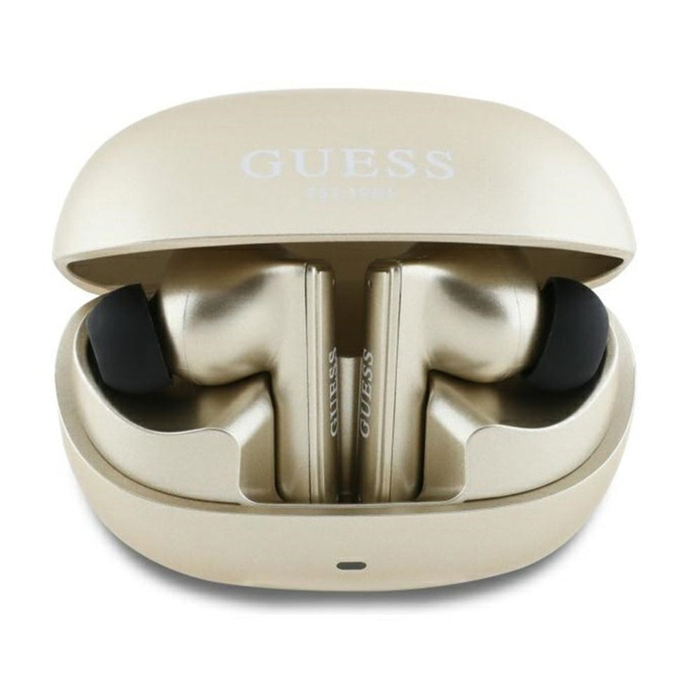 Handsfree Bluetooth Guess Capsule Printed Logo, TWS, ANC, Guld
