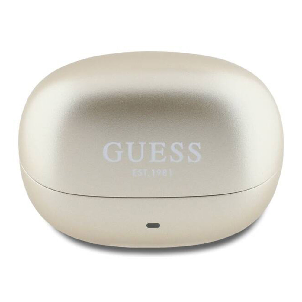 Handsfree Bluetooth Guess Capsule Printed Logo, TWS, ANC, Guld