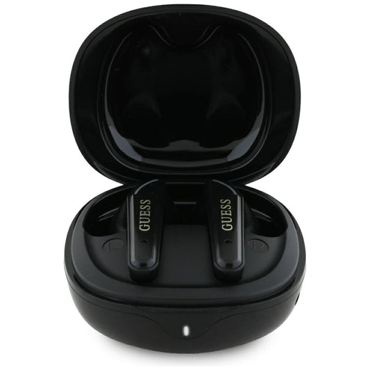 Handsfree Bluetooth Guess Flat Classic Logo Electroplated, TWS, Svart