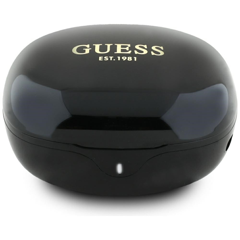 Handsfree Bluetooth Guess Flat Classic Logo Electroplated, TWS, Svart