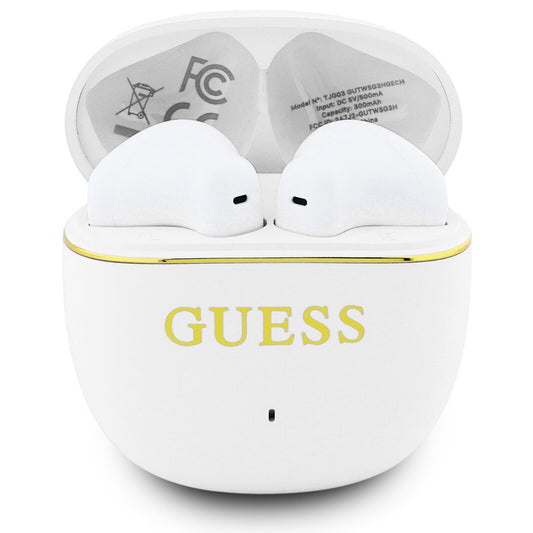Handsfree Bluetooth Guess Glossy Gold Line Classic, TWS, Vit