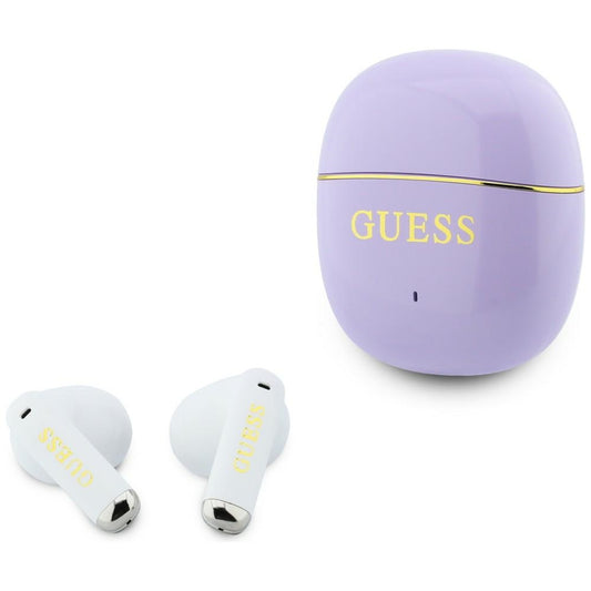 Handsfree Bluetooth Guess Glossy Gold Line Classic, TWS, Lila