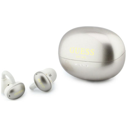 Handsfree Bluetooth Guess Metallisk Finish Elektropolerade Delar Klassisk, TWS, Guld